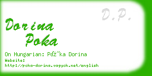 dorina poka business card